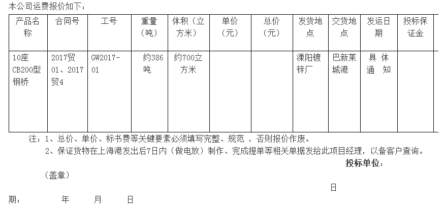 湖北华舟重工应急装备股份有限公司运输招标文件